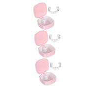 DEARMAMY Scatola Porta-Protesi Da 3 Pezzi Sottile Per La Pulizia Orale Dei Denti Per L'Ammollo Notturno Del Tartaro Contenitore Solo Per Il Supporto Contenitore Modellabile