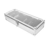 DEARMAMY Scatola Portaoggetti Per Orologi Con 6 Scomparti Elegante Custodia Per Orologi in Alluminio Organizer Portatile Per Gioielli