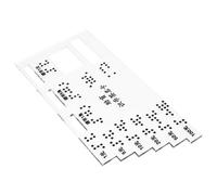 DEARMAMY Scheda Guida Braille in Acrilico Assistenza Per Non Vedenti Identificatore Banconote Strumento Lettura Per Denaro Adatto Per Operazioni Bancarie e Viaggi