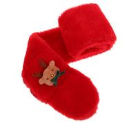 DEARMAMY sciarpa bandalette lovable natalizio xmas christmas alzata di collo ragazzo sciarpe per le donne invernali calde Ghetta per il collo fazzoletto caldo rosso