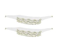 DEARMAMY Sciarpa per i Fianchi da Danza del Ventre da Donna 2 Pezzi Cintura con Monete a 3 Strati Leggera e Traspirante per Spettacoli Feste e Allenamenti