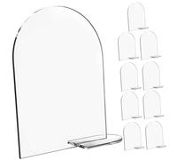 DEARMAMY Segnaposto Acrilico Trasparente Vuoto 10 Pezzi Supporto per Posti a Sedere per Matrimoni e Feste, Cartelli Riservati da Tavolo per Eventi e Banchetti, Insegne Acriliche Creative