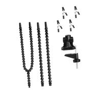DEARMAMY Set 1 Pezzo Piattaforma di Saldatura Bracci Flessibili e Morsetti a Pinza 4 Clip Rotanti 360° Supporto Multifunzione per Saldatura e Manutenzione Pcb Artigianato