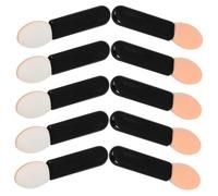 DEARMAMY Set 10 Pezzi Applicatore Ombretto Multiuso per Occhi Design Portatile in Acrilico Nero, per Ritocchi On-the-go e Look da Party per Donne
