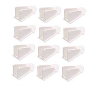 DEARMAMY Set 12 Pezzi Serrature di Sicurezza per per Porte Scorrevoli in Vetro e Finestre senza Foratura Facile Installazione Protezione per Armadi Cassetti e Frigoriferi