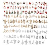 DEARMAMY Set 150 Pezzi Ciondoli Natalizi in Lega per Creazione Gioielli Fai da Te Charm a Forma di Fiocco di Neve per Braccialetti e Collane Accessori Decorativi per Regali e Progetti