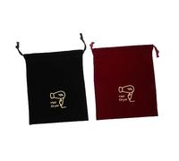 DEARMAMY Set 2 Pezzi Borsa per Asciugacapelli Coulisse, Organizer da Viaggio per Hotel e Casa, Sacchetti Porta-phon Morbido 23x27 Cm, Appeso Salvaspazio per Dormitori e Viaggi