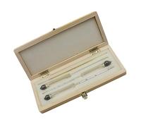 DEARMAMY Set 3 Idrometri Portatili per Alcol Tabella di Conversione e Termometro Integrato, Misuratore di Volume per Distillati e Liquori, per Uso Domestico, Lavoro e Viaggi, Confezione
