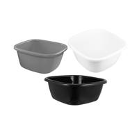DEARMAMY Set 3 Pezzi Bacinelle in Plastica Pp Versatili per Pediluvio e Lavaggio, Design Compatto per Dormitori Studenti e Lavanderie