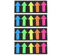 DEARMAMY Set 4 Blocchetti di Etichette Adesive Colorate Freccia Note Adesive Doppia Faccia Resistenti Mini Segnalibri Pratici per Ufficio e Studio