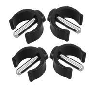 DEARMAMY Set 4 Pezzi Fibbie di Bloccaggio a Forma di C Nere per Bastoni da, per Tubi da 22Mm, Perno M6X25Mm, Accessori di Ricambio per Stampelle e Deambulatori
