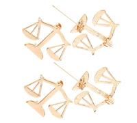 DEARMAMY Set 4 Pezzi Spille da Bavero Bilancia della Giustizia in Metallo Placcato Oro Accessori Gioielli per Colletto Camicia Uomo Spilla da Cappotto Elegante per Avvocati e Studenti