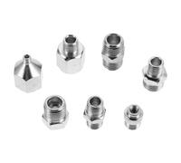 DEARMAMY Set 7 Pezzi Raccordi Adattatori Maschio in Acciaio Inox per Tubo Flessibile Aerografo Connettore Girevole Antigoccia per Mini Compressore D’Aria Uso Professionale e Hobbistica