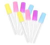 DEARMAMY Set 8 Pezzi Tubi Plastica Trasparente Porta Aghi da Cucito e Ricamo Coperchio Ermetico, Organizer Aghi per Artigianato e Cucito, Custodia Compatta per Hobbisti e Sarte