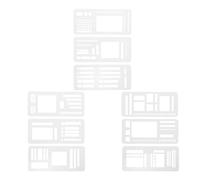 DEARMAMY Set da 3 Stencil per Planner in Plastica Riutilizzabile per Journaling e Diario Fai da Te Modelli di Stencil per Pittura e Pianificazione Strategica Adatti a Ufficio Scuola e