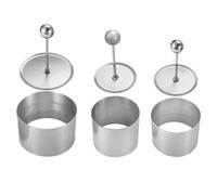 DEARMAMY Set da 6 Stampi Rotondi per Polpette di Riso in Acciaio Inox Pressa, Creatore Fai da Te di Onigiri e Sushi, Utensili Cucina per Preparazioni Casalinghe e Ristoranti