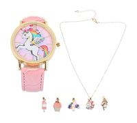 DEARMAMY Set Di Collane Con Orologio Al Quarzo 1 Pezzo Bracciale Per Orologio Da Ragazzi E Ragazze Vestibilità Comoda Per Il Polso Dei Bambini Ragazzi E Ragazze Stile Casuale
