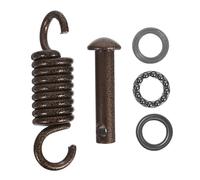 DEARMAMY Set Molle di Compressione per Altalena Amaca in Metallo Resistente, Ganci a Molla Marrone Silenziatore e Perno, Kit Sospensione per Sedia Sospesa da Veranda, Accessori Giardino