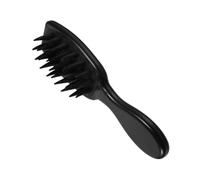 DEARMAMY shampoo massaggio pettine forfora pennello massaggiatore pettini lavapavimenti scrubber per per lavare i Massaggiatore del cuoio capelluto AbS Black