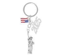 DEARMAMY Souvenir Di New York Portachiavi Con Statua Della Libertà Bandiera Degli Stati Uniti Decorazione in Metallo Per Zaino Ciondolo