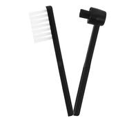 DEARMAMY Spazzola per Pulizia Puntina Giradischi in Plastico e Nailon Nero, Antistatica e Resistente, Set 2 Pezzi per Vinile e CD Design Semplice e Funzionale