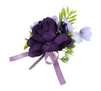 DEARMAMY Spilla da Bavero Fiore di Rosa Artificiale Porpora in Seta e Satin, Accessori Sposa Leggeri per Decorazioni Cerimonie di Nozze e Back To School Party
