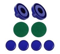 DEARMAMY Spingitori e Dischi per Air Hockey Tavolo 2 Blu 96Mm 4 Blu 64Mm Set Accessori Plastica per Divertimento Famiglia e Ragazzo Ragazza