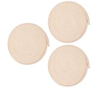 DEARMAMY Stoppino Piatto in Cotone per Lanterne a Olio, 3 Pezzi Beige | Ricambio per Bruciatori e Restauri, Tessitura Piatta Flessibile, Luce Stabile, Scorta Pratica