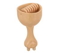 DEARMAMY Strumento Manuale in Legno Per Corpo Portatile Per Terapia Del Legno Anticellulite Sollievo Dalla Tensione Muscolare Con Roller Integrato
