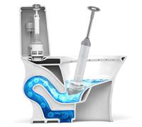 DEARMAMY Sturatubi ad Aria Compressa per WC e Scarichi Bagno Alta Pressione con Asta in Acciaio Inossidabile e Ventosa Resistente Sbloccante Rapido per Lavandini Vasche e Scarichi