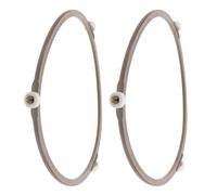 DEARMAMY Supporto Girevole per Piatto Microonde 189 CM Anello di Supporto Rotante 2 Pezzi Ricambio per Vassoio Forno a Microonde Compatibile Piatti Rotondi Accessorio per Riscaldamento