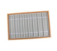 DEARMAMY Supporto Per Piastra Espositiva Per Orologi Supporto Per Orologio Con 8 Slot Piastra in Legno Per Vetrina