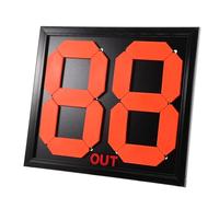 DEARMAMY Tabellone Numerico Sostituzione Calcio Manuale per Arbitri, Segnapunti Fluorescente Nero, Leggero e Portatile, Accessorio Allenamento e Gioco Sportivo