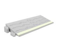 DEARMAMY tappetino da arrampicata porta di casa rampe di soglia spazzare rampe per soglie angolato rampa di soglia in plastica rampa soglia casa rampa soglia ufficio Grey