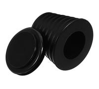 DEARMAMY Tappo a Cuneo e Anello per Foro Ombrellone da Tavolo, Set 2 Pezzi in Gomma Nera, Protezione per Mobili da Esterno, Accessori per Fori Ombrelloni da Patio, Resistente e Portatile