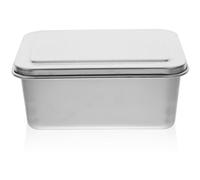 DEARMAMY Teglia per Tiramisù in Acciaio con Coperchio Teglia Rettangolare per Dolci e Pane Set da Forno per Conserve e Preparazioni Fai da Te