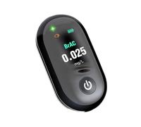 DEARMAMY test alcolemico alcoltest alcolometro Test alcolici Misuratore alcolimetro primo Keychain rivelatori rilevatore di analizzatore del respiro elettronico Black