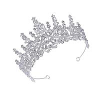 DEARMAMY Tiara Matrimonio Di Strass Copricapo Da Sposa Per Matrimonio Diademi e Corone Principessa Sposa Accessori Per Adulto Diadema Per Bambine Diamante Lega Di Zinco