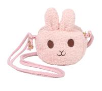 DEARMAMY Tracolla per con Coniglio Rosa Tracolla Regolabile Leggera e per Ragazze Borsetta Versatile per Piccoli Giocattoli e Snack