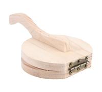 DEARMAMY Utensile da Cucina Pressa per Impasto in Legno Khaki, per Preparare Empanadas e Biscotti di Varie Forme