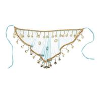 DEARMAMY Velo da Danza Indiana per Danzatrici del Ventro Maschera con Frange in Chiffon Accessorio per Costume da Festa e Performance di Danza