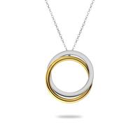 DEAROK Collane da donna lunghezza regolabile ciondolo collana per le donne gioielli alla moda Twist cerchi ciondolo gioielli regali per le donne, Acciaio inossidabile, Non pietra preziosa