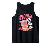 Death Bubble Tea Giapponese Creepy Boba Skeleton Head Goth Canotta