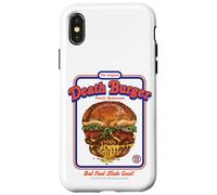 Death Burger Sarcasm Retro Vintage Funny Adult Humor Custodia per iPhone X/XS