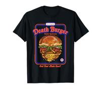 Death Burger Sarcasm Retro Vintage Funny Adult Humor Maglietta