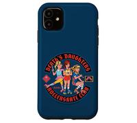 Death Daughters Rollerskate Club Retro Funny Adult Humor Custodia per iPhone 11