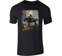Death Dealer Frank Frazetta Art Mens T-Shirt Unisex Graphic Black Tee Shirt XXL