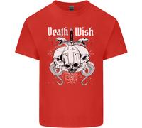 Death Desiderio Teschi Serpenti Biker Gotico Demone Uomo Cotone T-Shirt
