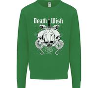Death Desiderio Teschi Serpenti Biker Gotico Demone Uomo Felpa Maglione