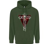 Death Do Us Part Felpa Con Cappuccio Goth Skull Biker Per Bambini
